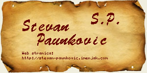 Stevan Paunković vizit kartica